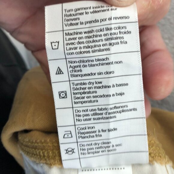 Carhartt Men's Work Shorts Size 34 Rugged Flex Relaxed Canvas Khaki Tan Casual - Picture 13 of 16